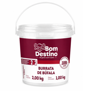Queijo Burrata Creme balde 1kg Bom Destino