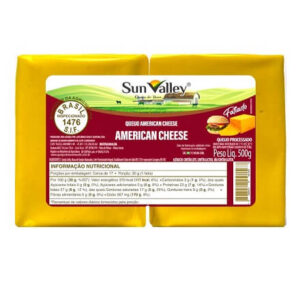 Queijo American Cheese fatiado 500g Sun valley