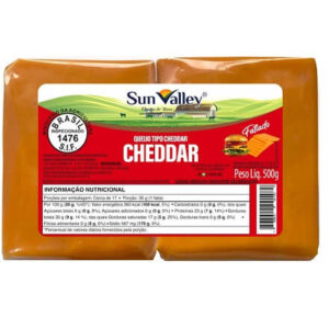 Queijo Cheddar fatiado 500g Sun Valley