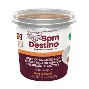 Queijo Mozzarella Bola cereja Light Zero Lactose 160g Bom Destino