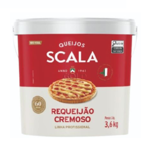 Requeijão tradicional balde 3,6kg Scala